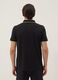 Blue stretch cotton polo with contrast piping_3