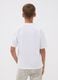 White pure cotton oversized T-shirt with basketball graphic print for boys_2