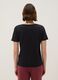 Black pure cotton V-neck regular fit T-shirt_2