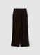 Brown ribbed stretch viscose straight-fit trousers_2