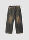 Vintage Wide-Leg Denim in Dark Blue_0