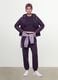 Purple cotton-blend joggers with elasticated waist, regular fit_0
