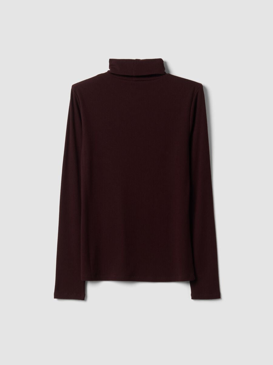 Maglia viola in viscosa elasticizzata a girocollo regular fit_2