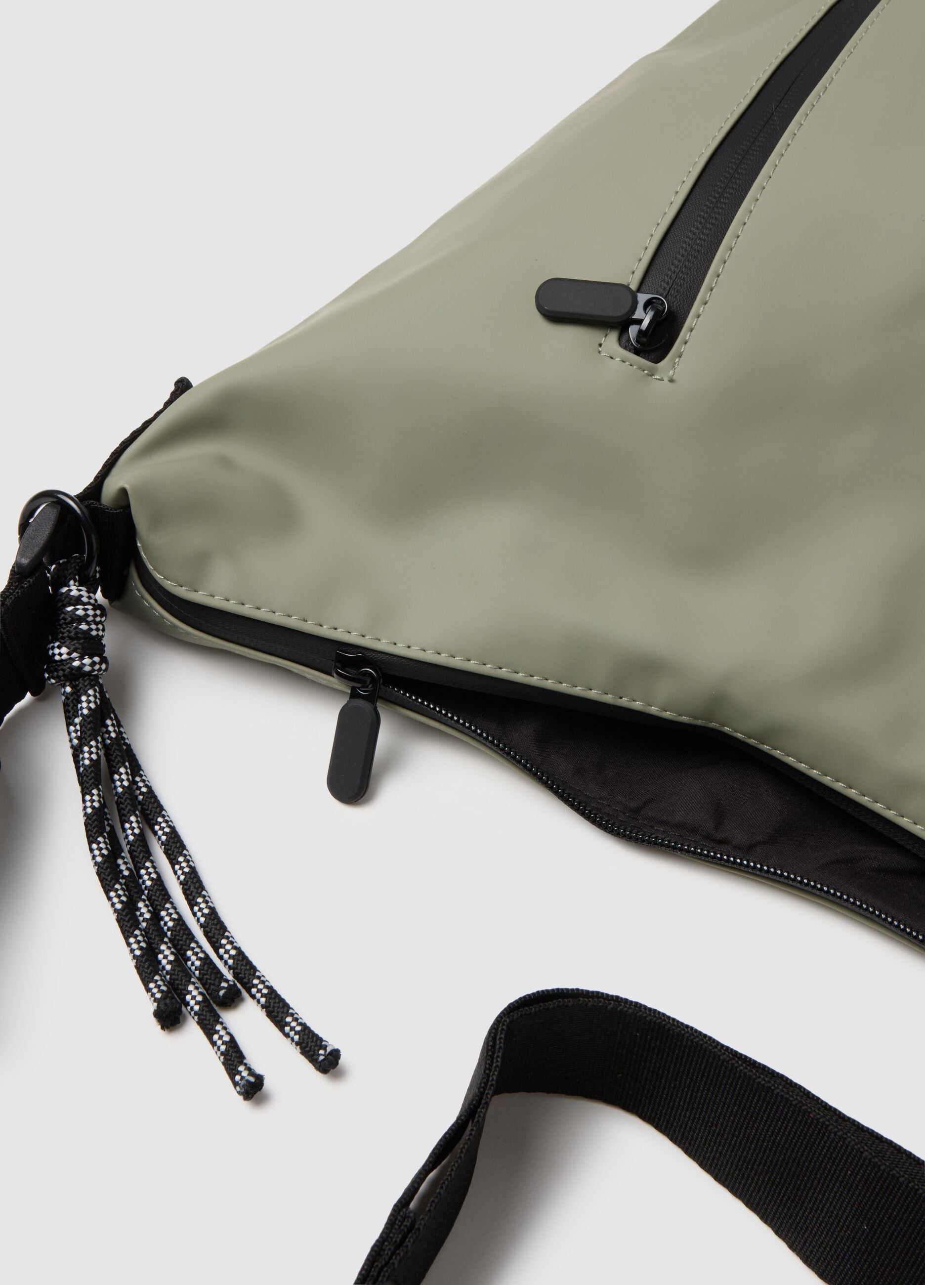 Green bag with adjustable strap