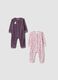 2-pack purple and pink baby girl sleepsuits with floral print_0