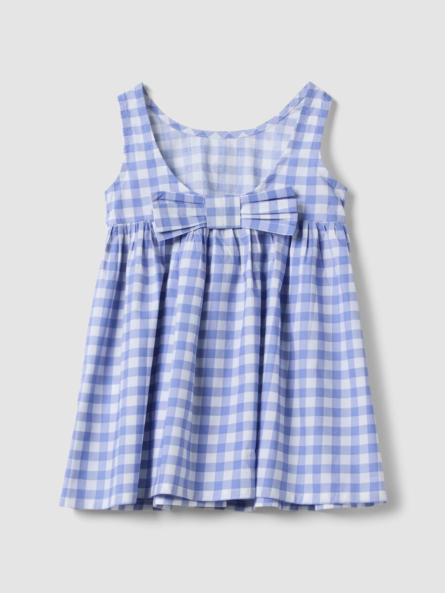 Vestito in puro cotone a quadri multicolor da bimba regular fit_1