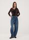 Brown slim-fit striped stretch viscose crew-neck T-shirt_1