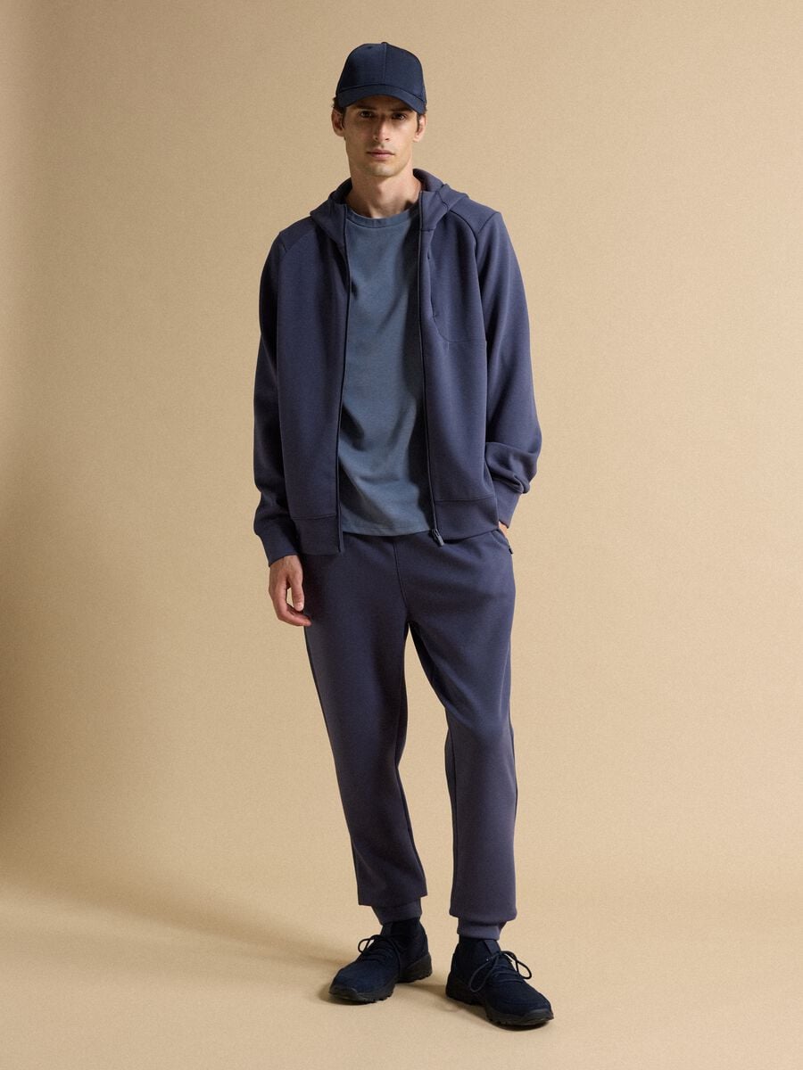 Jogger blu regular fit in tessuto elasticizzato Easy dry_0