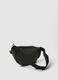 Green water-repellent bum bag with zipped pockets and adjustable belt_1