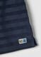 Regular fit blue striped pure cotton polo shirt for boys_2