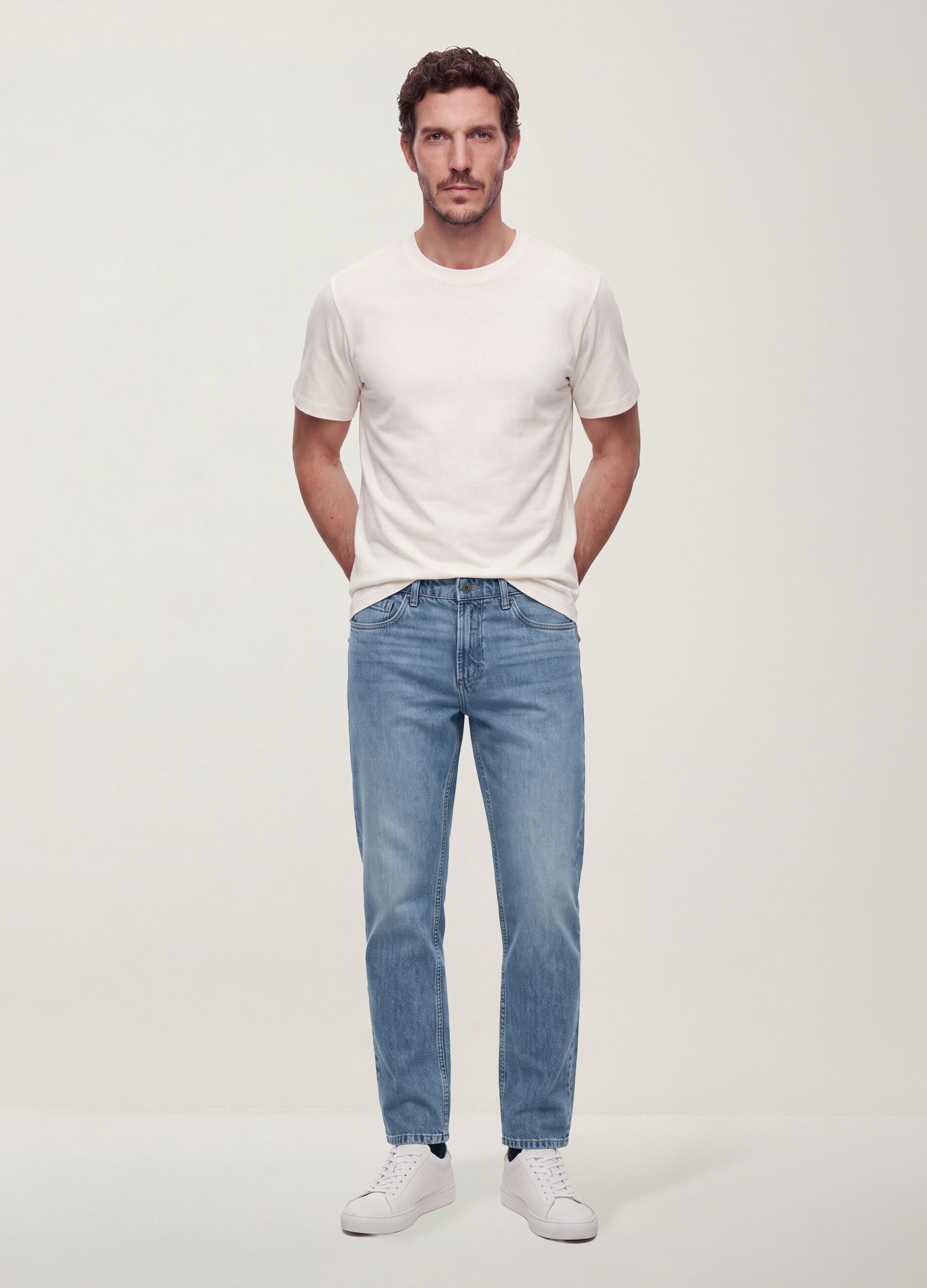 The Iconic Tee white pure cotton regular-fit short-sleeve T-shirt
