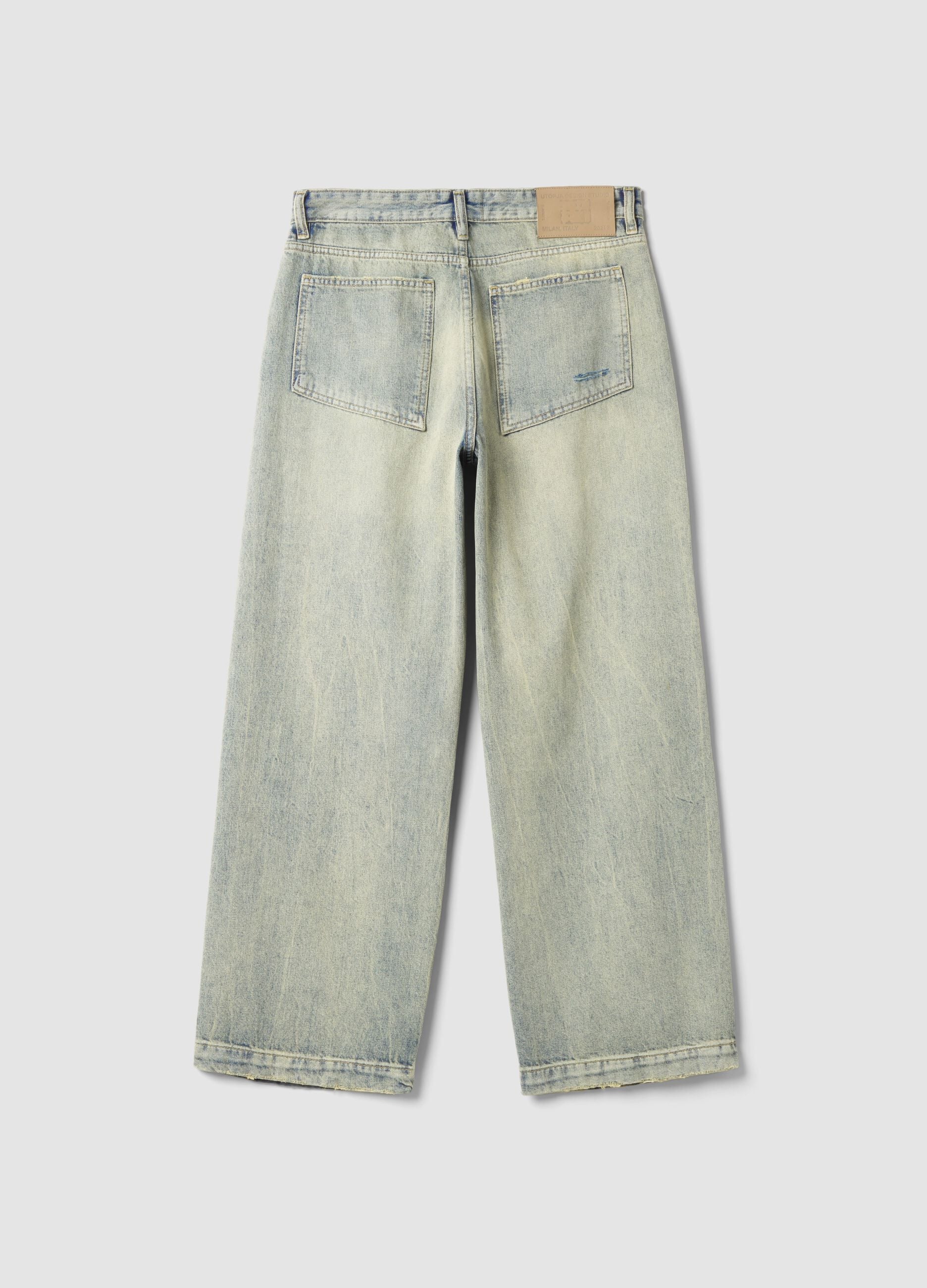 Wide Leg Denim Vintage Light Blue