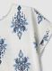 White pure viscose blouse with blue print, regular fit_5