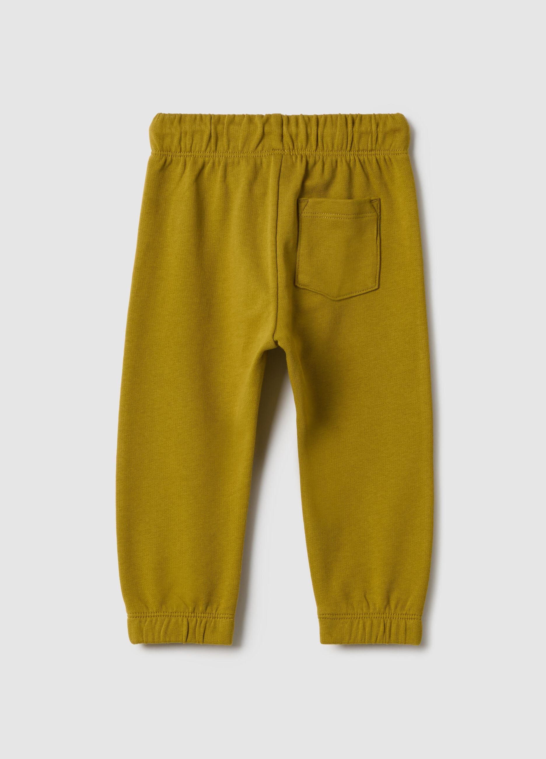 Children's regular fit black cotton jogger trousers