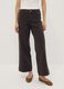 Brown wide-leg jeans in stretch cotton_1