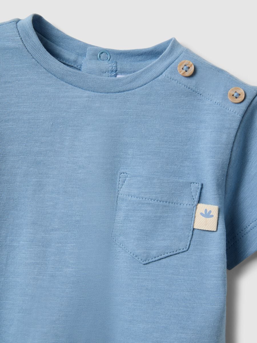Sky blue regular fit pure cotton set for kids_2