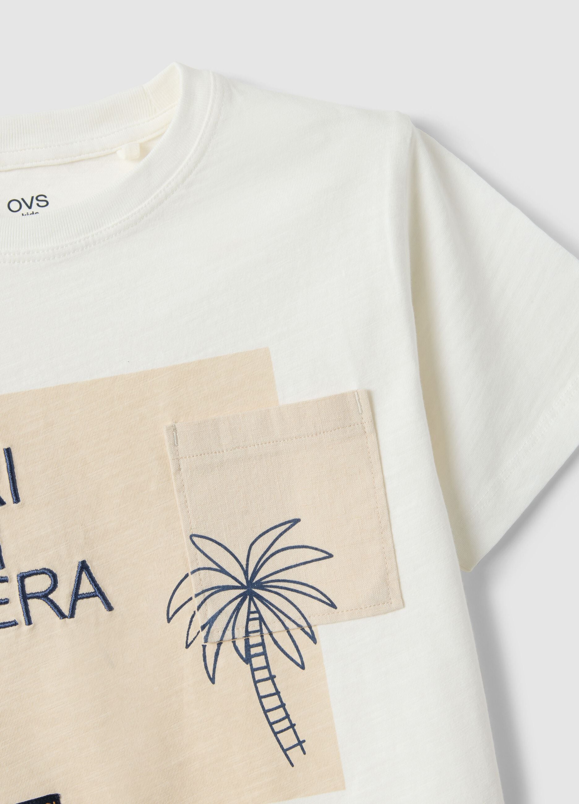 Kids' White Pure Cotton Regular Fit T-shirt with Print