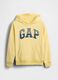 Yellow cotton blend regular fit kids sweatshirt with logo_3