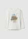 White Long Sleeve Cotton T-Shirt for Children_0