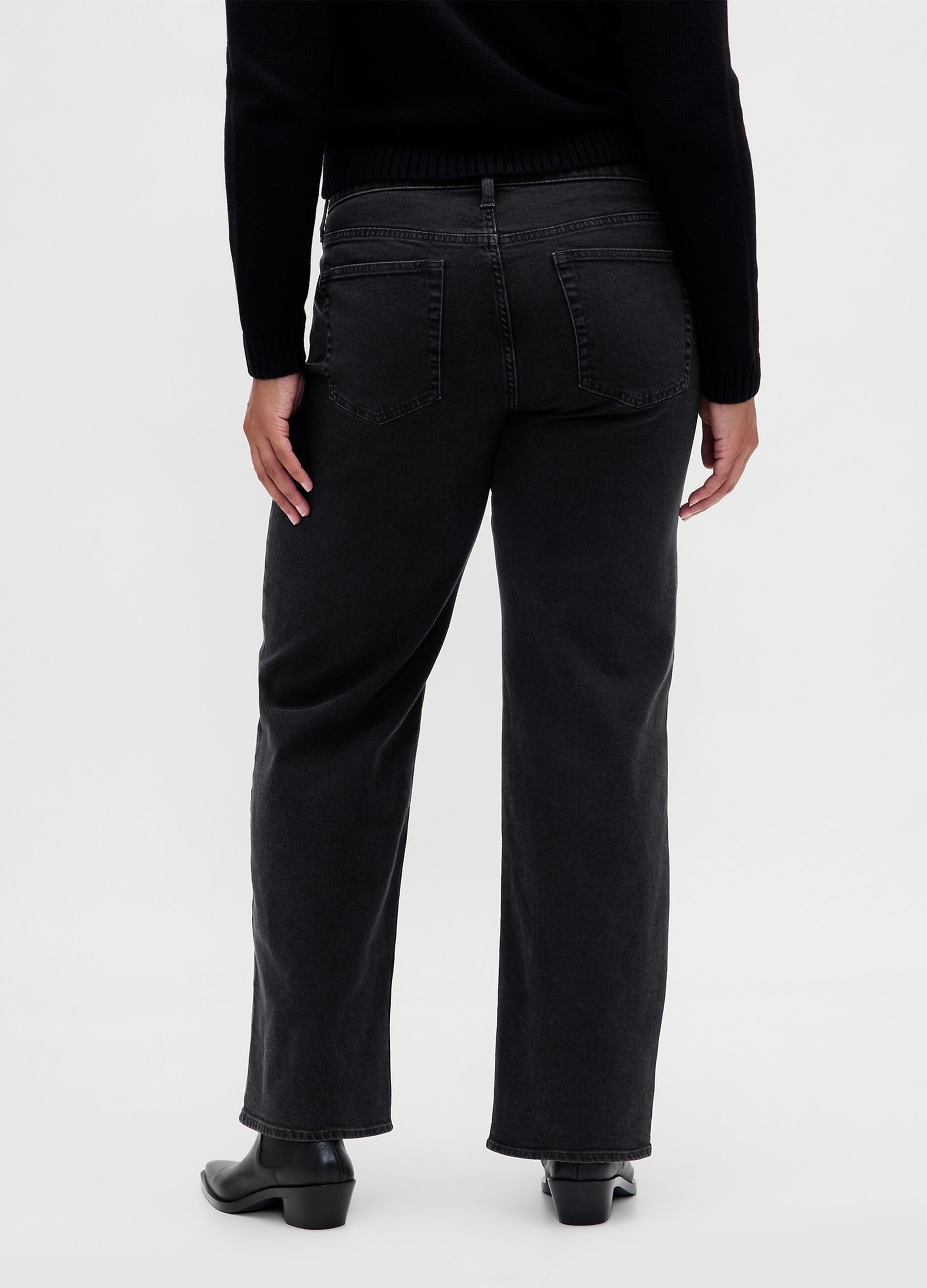 Stretch Black Denim Trousers