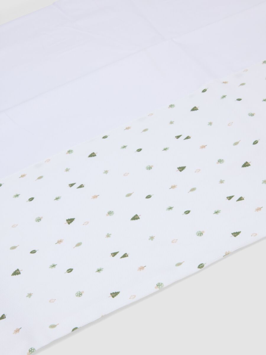 White pure cotton baby sheet with all-over print_1
