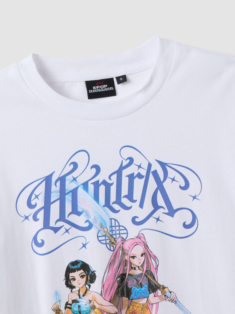 White pure cotton T-shirt regular fit with print_5