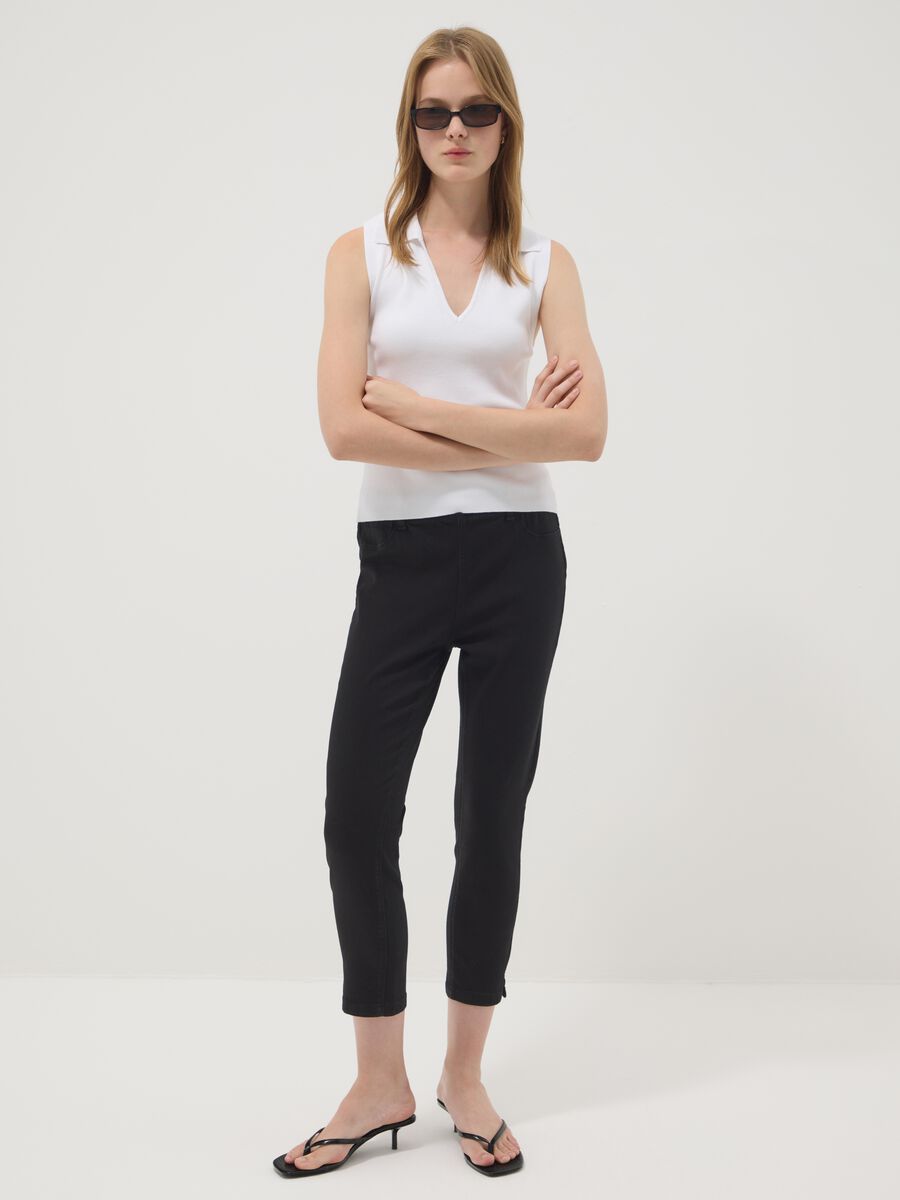 Black Skinny Fit Stretch Denim Blend Jeans_0