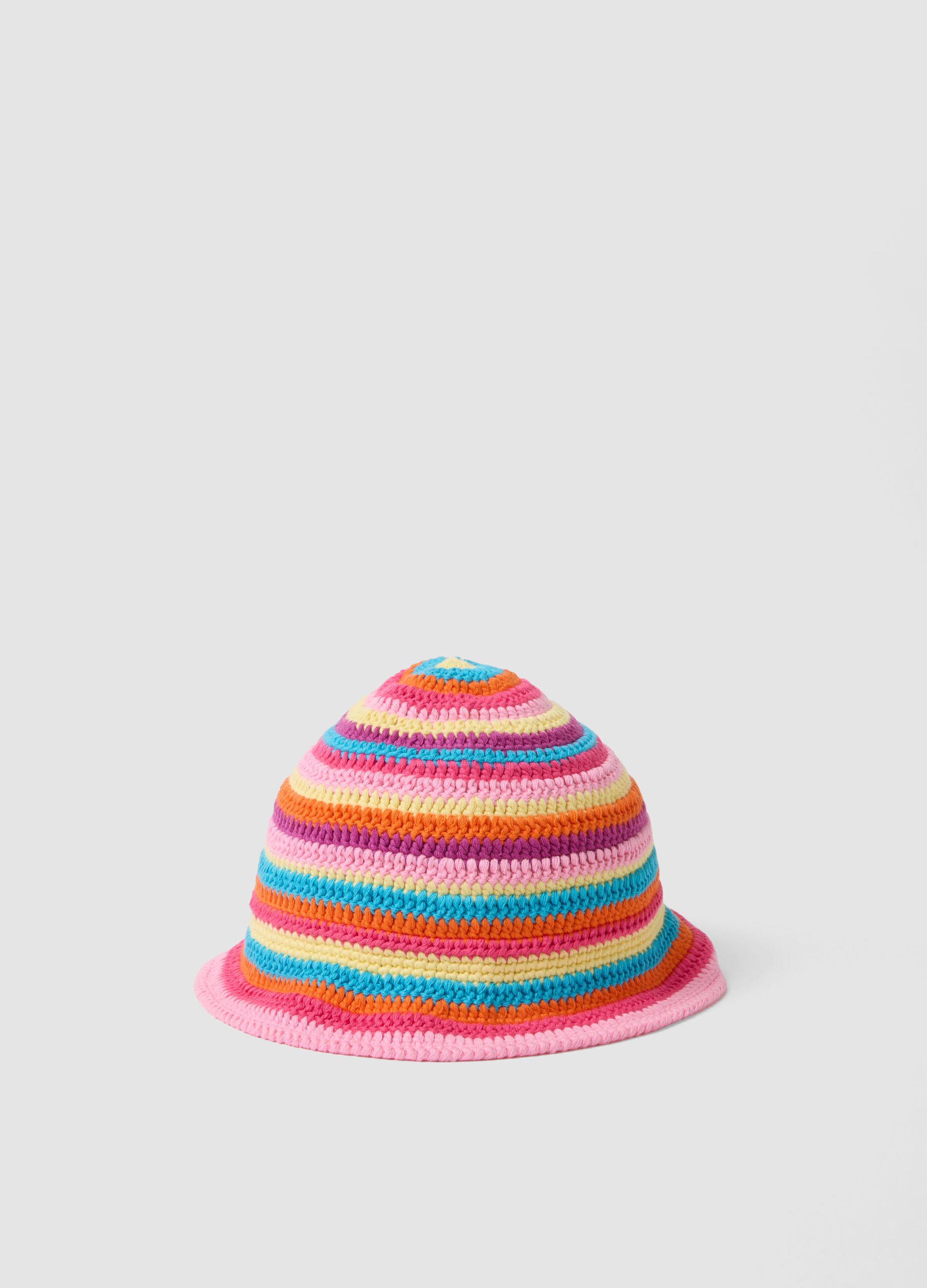 Multicolour pure cotton bucket hat