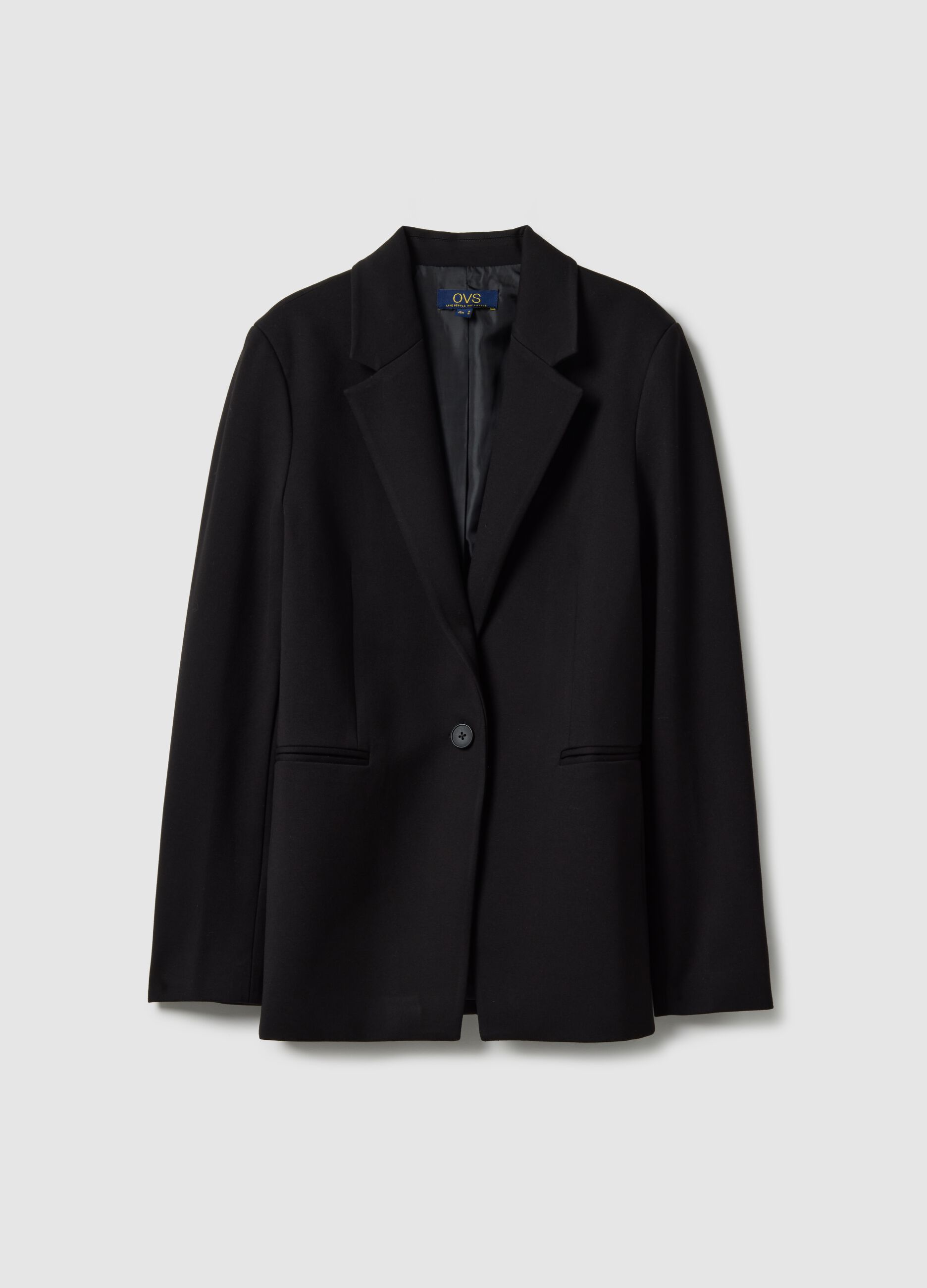 Regular Fit Black Single-Breasted Blazer