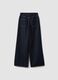 Blue denim bootcut jeans in cotton and lyocell blend_6