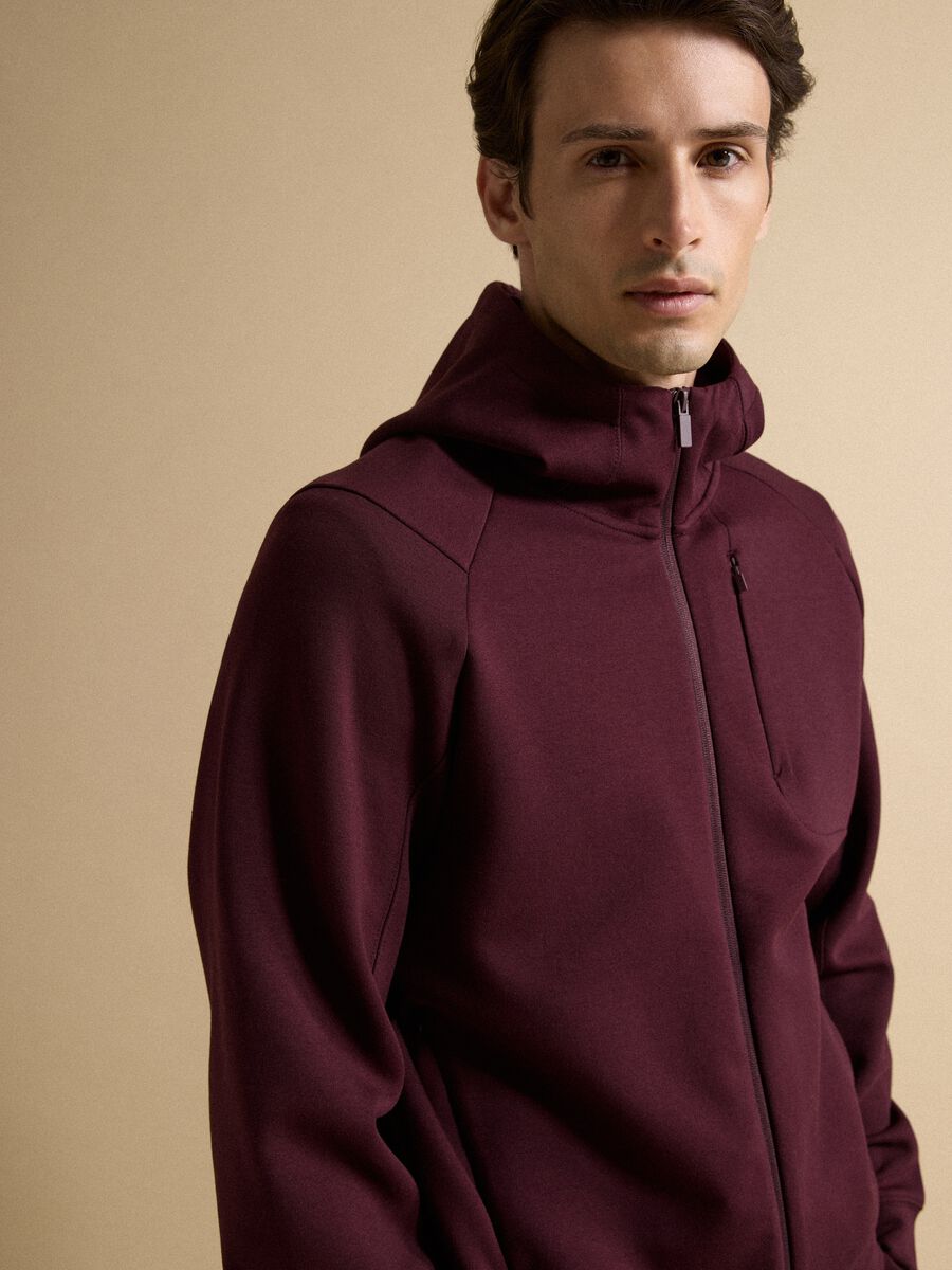 Full-zip rossa traspirante in tessuto elasticizzato 2 Way Stretch_0