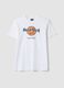 White pure cotton T-shirt with print_0