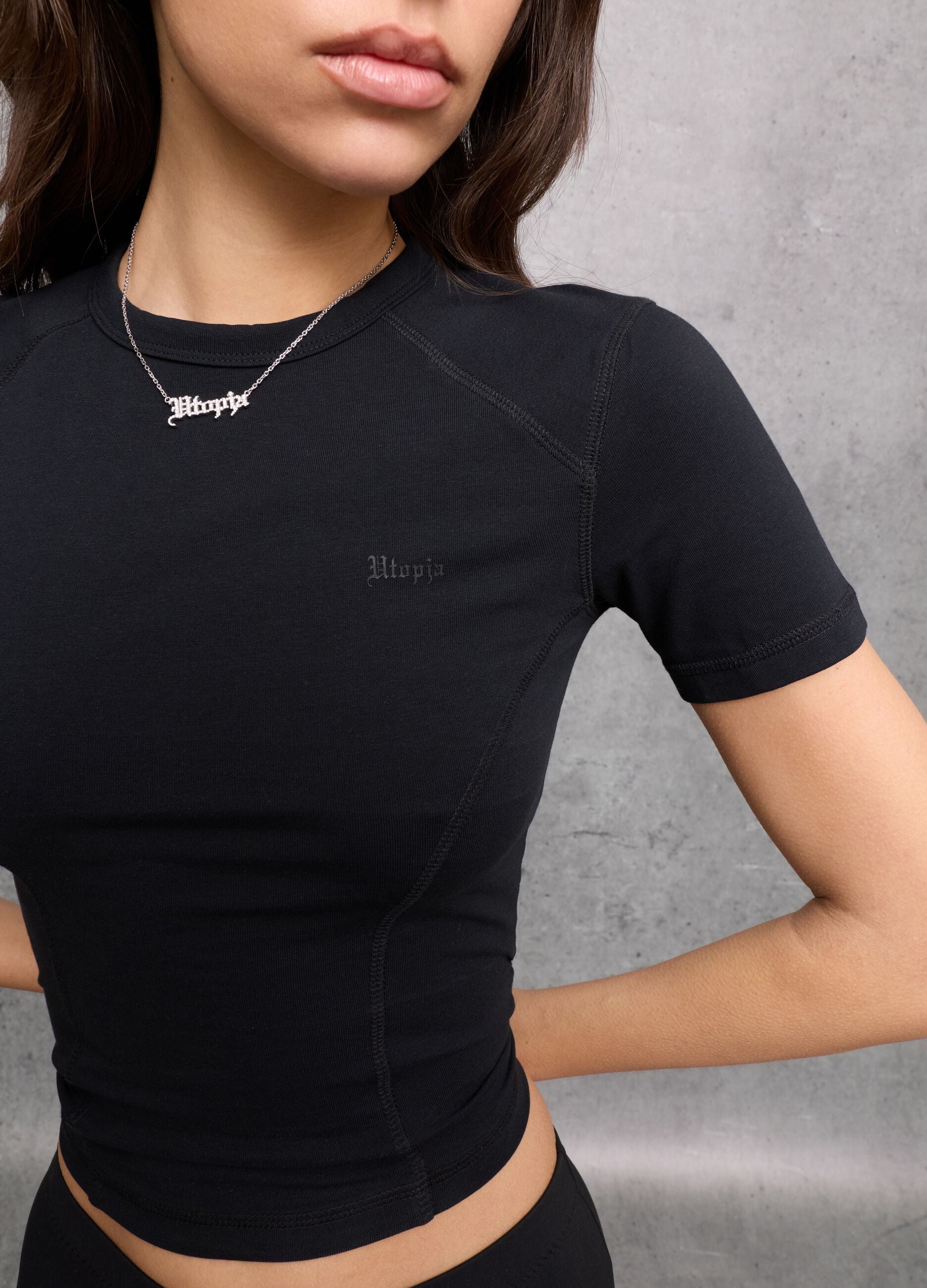 Fitted Black Logo T-shirt