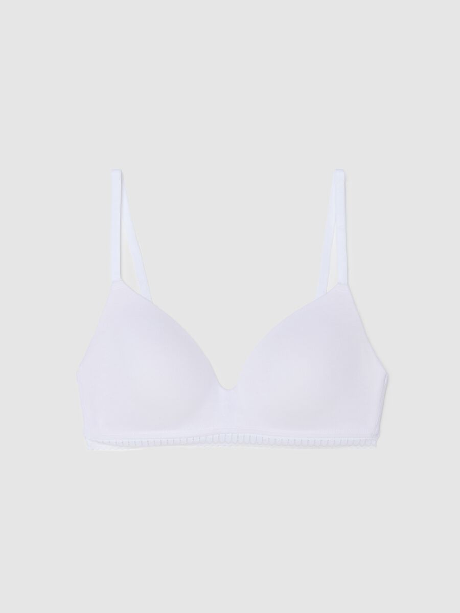 White triangle bra in stretchy cotton with padding_4