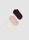 Three-pack of multicolour short polka-dot socks in stretch organic cotton_0