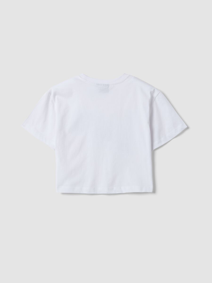 T-shirt bianca in puro cotone a maniche corte_4