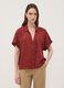 Red polka-dot pure viscose short-sleeved oversized shirt_2