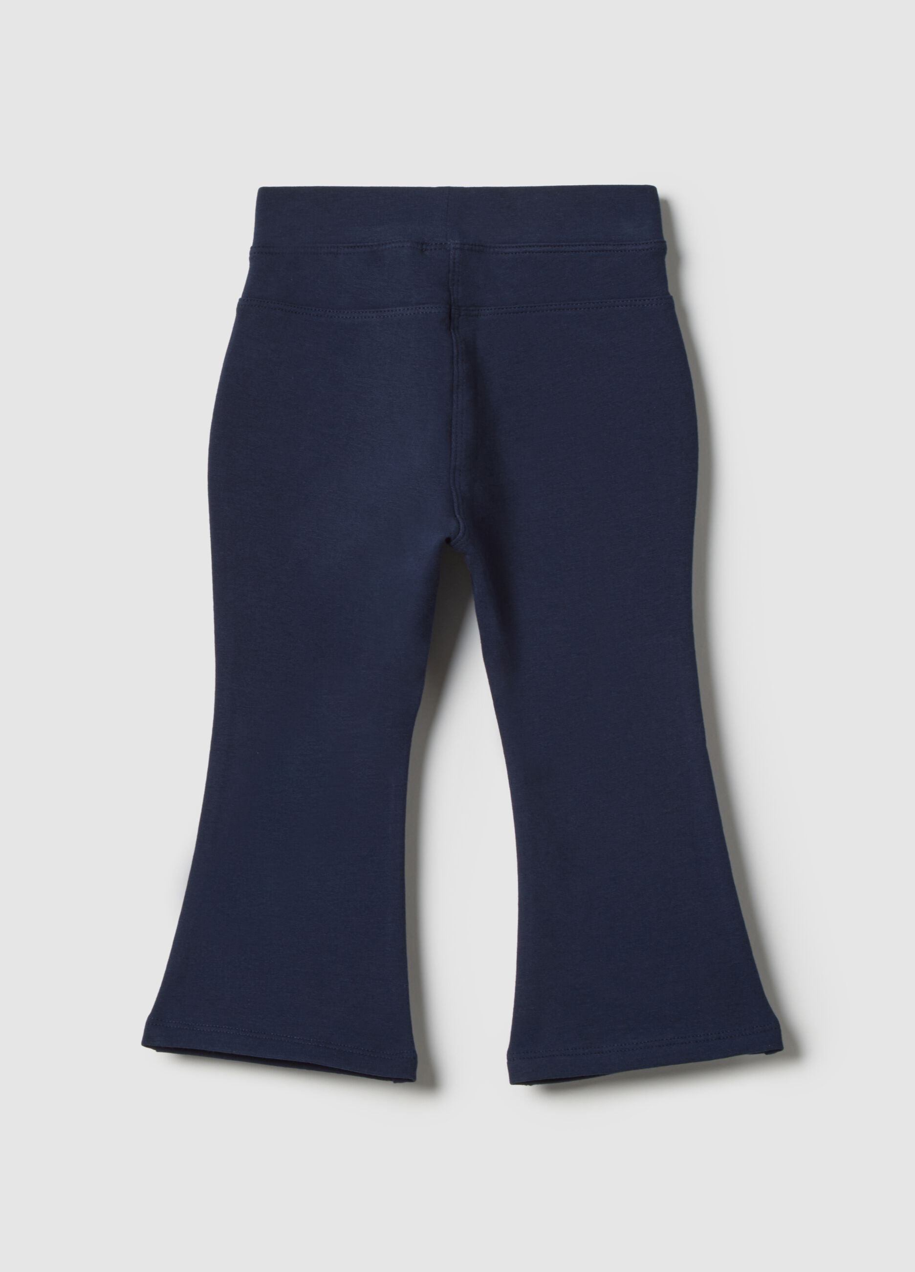 Blue slim fit stretch cotton trousers for girls