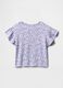 Lilac floral top with flutter sleeves_1