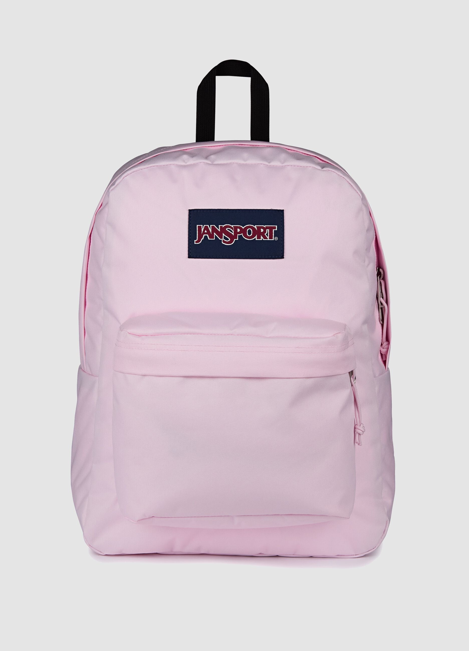Pink backpack with front pocket