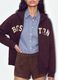Brown cotton-blend hoodie with Boston slogan, relaxed fit_3