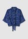 Multicolour pure viscose shirt with regular fit and pattern_4