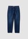 Regular tapered pure cotton denim jeans_0