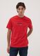Red pure cotton T-shirt with Ducati print_0