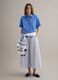 Foulard in puro cotone bianco con ricami floreali blu_3