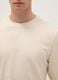 Beige long-sleeved T-shirt in pure cotton regular fit_3
