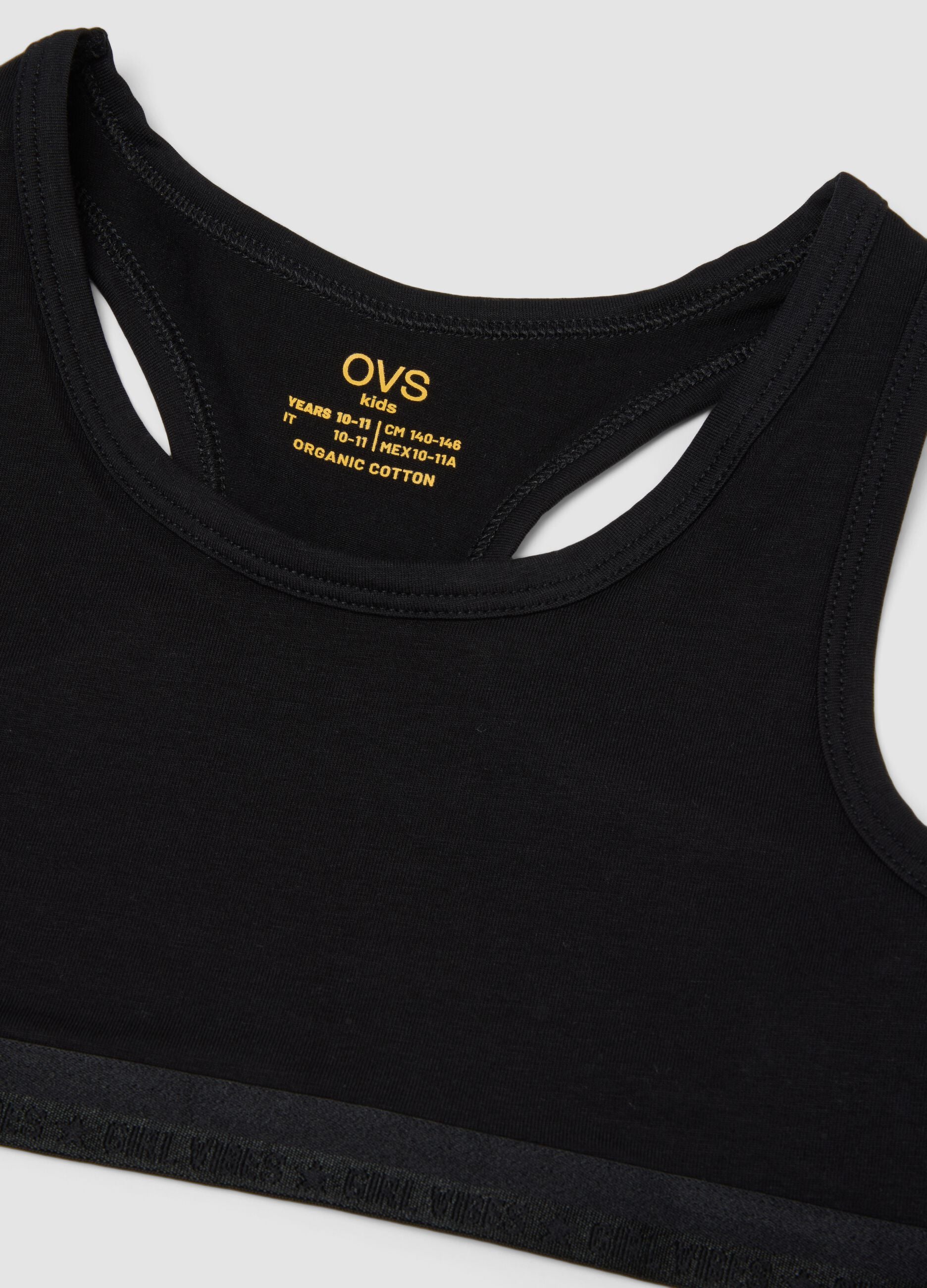 2-pack multicolour organic stretch cotton sports bras