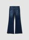 Blue bootcut stretch-cotton denim jeans_2