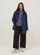 Regular fit blue rain jacket with hood_0
