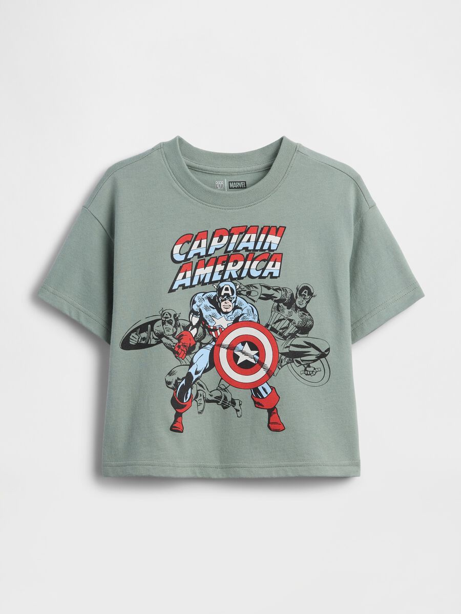 Short-sleeve pure cotton T-shirt with print_0
